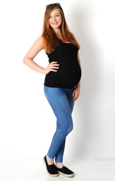 Ciążowe Spodnie Jeansowe Slim JEANSY 3XL 46 XXXL