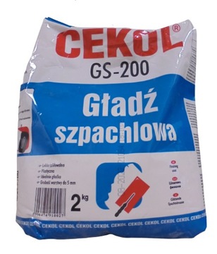 GŁADŹ SZPACHLOWA GS-200 2kg WOREK CEKOL