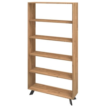 Regał dębowy na książki LOFT industrial 193x70x30