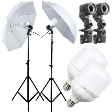 Lumifi zestaw 2 lamp 100 LED z parasolkami 84cm