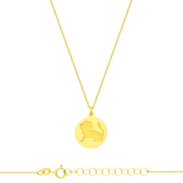 Złoty łańcuszek celebrytka znak zodiaku LEW - pr. 333