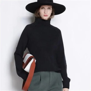 winter turtleneck cashmere sweater women knitted p