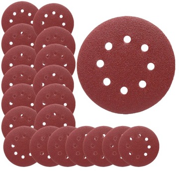 PAPIER ŚCIERNY KRĄŻKI RZEP OTWORY 125 P240 20szt