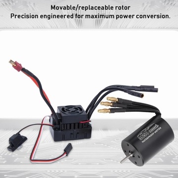 Бесщеточный двигатель Surpass Hobby 3650, 60 А, ESC, черный водонепроницаемый комплект