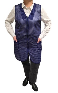 FARTUCH STYLONOWY DAMSKI ZAPINANY NA ZAMEK GRANATOWY APRON R.L