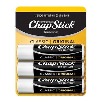 CHAPSTICK ОРИГИНАЛЬНЫЙ БАЛЬЗАМ ДЛЯ ГУБ, 3 шт. В БЛИСТЕРЕ