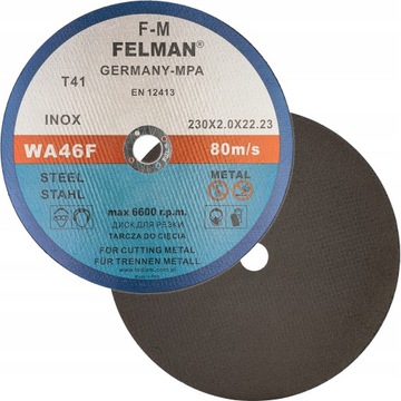 ДИСКИ РЕЖНЫЕ ПО МЕТАЛЛУ INOX 230X1,8мм PROFI PROFESIONAL X10 ШТ.