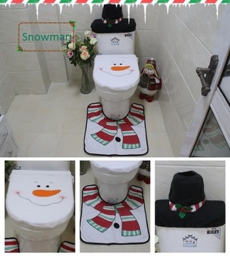Рождественский набор чехлов для унитаза Snowman Et, 1 шт.