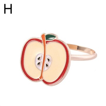 1 шт., милые кольца для салфеток в форме фруктов, металлический держатель для салфеток, тканевые бумажные салфетки