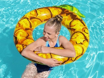 надувной круг для плавания WHEEL BESTWAY 116 см - ананас