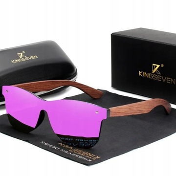 МУЖСКИЕ СОЛНЦЕЗАЩИТНЫЕ ОЧКИ KINGSEVEN ДЕРЕВЯННЫЕ ПОЛЯРИЗОВАННЫЕ UV400 + ЧЕХОЛ