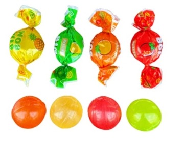 Конфеты Бим бом Рошен 500г 0,5 кг весовые, карамель с фруктовой начинкой