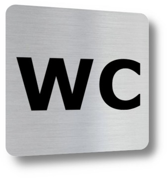 Tabliczka WC, toaleta, piktogram 95x95mm