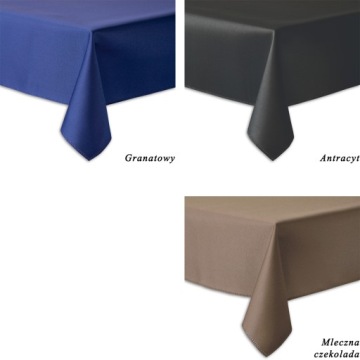 СКАТЕРТЬ СТОЙКАЯ К ПЯТЯНИЯМ - 160X160 - ОДНОРОДНАЯ ГЛАДКАЯ БЕЛАЯ