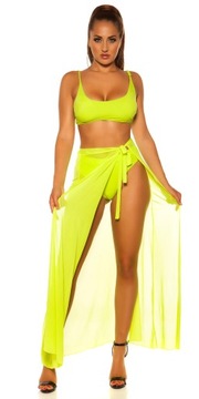 RB287 ЖЕЛТАЯ НЕОНОВАЯ ПЛЯЖНАЯ ЮБКА ПАРЕО МАКСИ