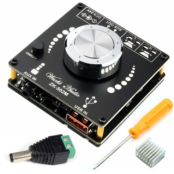 Wzmacniacz audio bluetooth 2x50W AUX USB ZK-502M