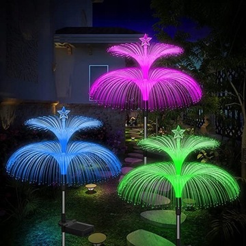 2x Lampki ogrodowe solarne kulki 10LED 72cm ciepłe