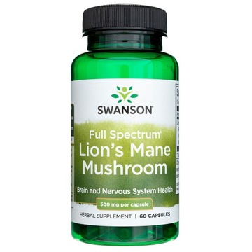 SWANSON SOPLÓWKA JEŻOWATA LION'S MANE 500 MG 60KAP