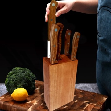 НАБОР КУХОННЫХ НОЖЕЙ В БЛОКЕ, 6 ЕЛ НАБОР