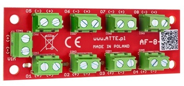 СИЛОВОЙ МОДУЛЬ 8 КАНАЛОВ 8х0,75А ATTE AF-P8-00-OF