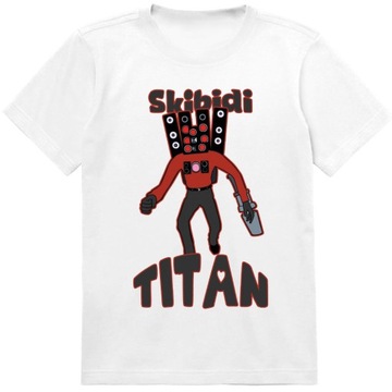 KOSZULKA DZIECIĘCA T-SHIRT DLA DZIECKA SKIBIDI TITAN 164 PREZENT JAKOŚĆ