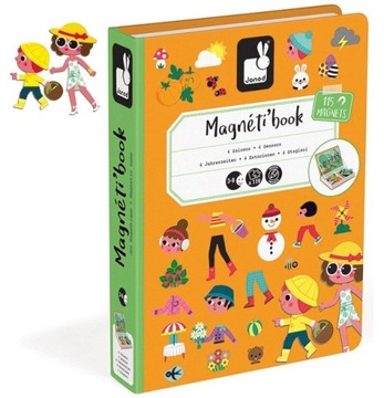 UKŁADANKA MAGNETYCZNA JANOD 4 Pory Roku 3-8 lat Magnetibook