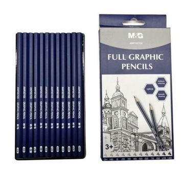 OŁÓWEK ARTYSTYCZNY - RÓŻNE TWARDOŚCI 12 SZT