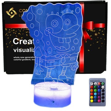 Lampka nocna 3D led usb na prezent SpongeBob