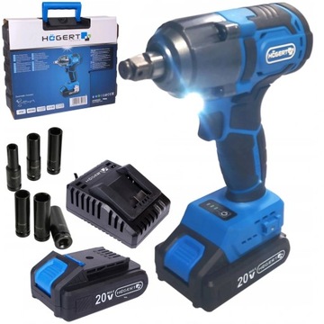 УДАРНЫЙ КЛЮЧ 1/2 400 НМ HOEGERT HT2E200 + 6 НАСАДОК