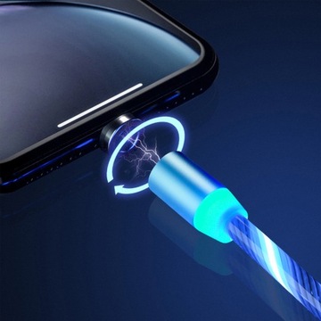 МАГНИТНЫЙ КАБЕЛЬ 3в1 ДЛЯ IPHONE MICRO USB TYPE-C 1м