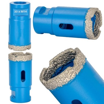 OTWORNICA DO GRESU 30 mm DIAMENTOWA WIERTŁO GLAZURY PŁYTEK KORONKA M14