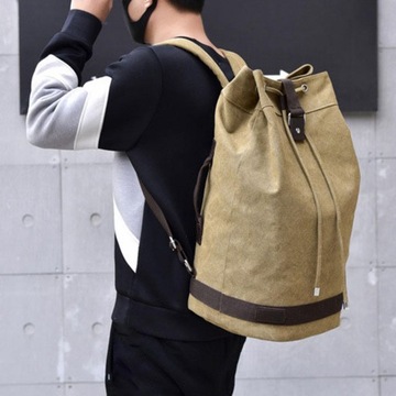 Мужской холщовый дорожный рюкзак цвета хаки L