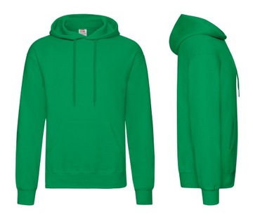 FRUIT OF THE LOOM BLUZA z KAPTUREM Hooded Green M