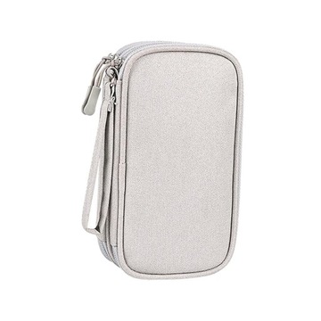 Кейс для хранения электронных аксессуаров, 2-слойный, серый