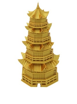 Китайский храм года дракона - башня для игральных костей - FatesEnd с подставкой