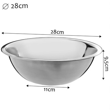 КУХОННАЯ МИСКА ДЛЯ САЛАТА ИЗ НЕРЖАВЕЮЩЕЙ СТАЛИ, 2 шт.