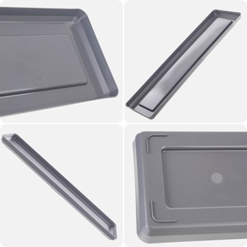 ПОДСТАВКА ДЛЯ ЦВЕТОЧНЫХ ГОРШКОВ 50 СМ ПРЯМОУГОЛЬНЫЙ ПЛАСТИКОВЫЙ ПОДДОН АНТРАЦИТОВОГО цвета