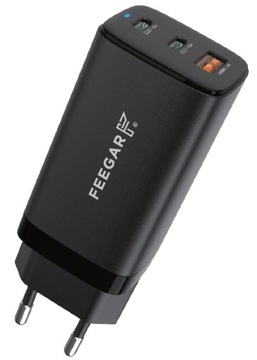 Ładowarka sieciowa Feegar GaN 65W 3x USB Typ C PD