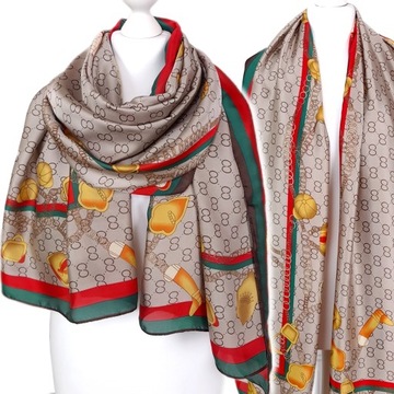 Большой ШЕЛКОВЫЙ ШАРФ, женский шарф, платок - ЦВЕТА