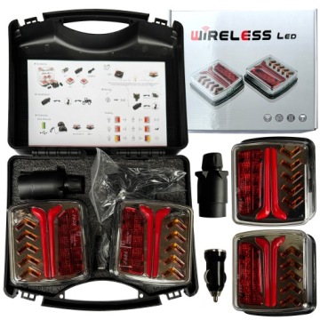 ZESTAW ŚWIATEŁ LED LAMP TYLNYCH NA MAGNES BEZPRZEWODOWE DYNAMICZNY KIERUNEK