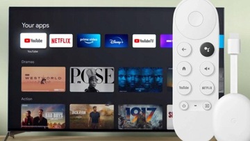 ПЛЕЕР Google Chromecast 4.0 4K 60FPS Google TV Android TV BT Wi-Fi