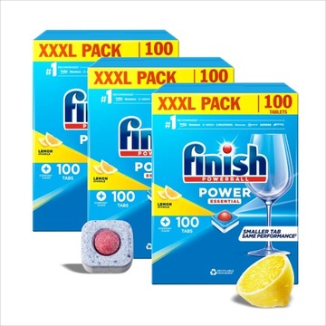 FINISH ALL IN1 POWER ESSENTIAL LEMON 100 шт. ТАБЛЕТКИ ДЛЯ ПОСУДОМОЕЧНОЙ МАШИНЫ КАПСУЛЫ