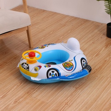 KOŁO DMUCHANE AUTKO AUTO Z SIEDZISKIEM KIEROWNICĄ I KLAKSONEM SAMOCHÓD