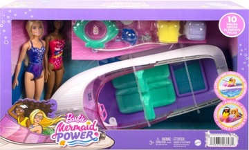 Mattel Zestaw filmowy 2 lalki + łódź HHG60