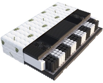 Materac LUX EKO pocket strefowy MASUJĄCY HR 7 cm profilowany 200x200 23 cm
