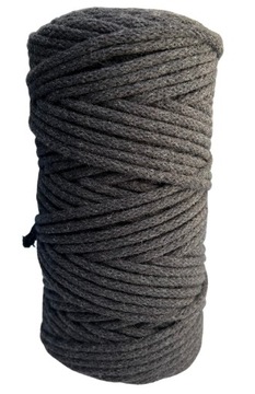 Sznurek bawełniany z rdzeniem 100m 5mm - ANTRACYT