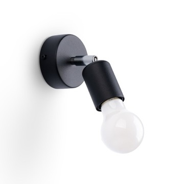 Kinkiet FORNES 1 czarny minimalistyczny do jadalni i kuchni Sollux led