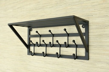 МЕТАЛЛИЧЕСКАЯ ВЕШАЛКА С ПОЛКОЙ 50 см ИЗ МЕТАЛЛА ХОЛЛА