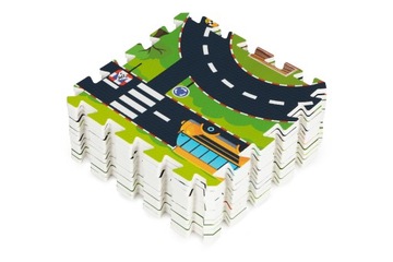 Коврик из пенопласта для детей разгадывает улицы города, дороги