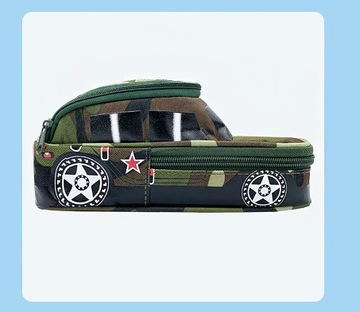 3D Пенал Автошкола для Мальчика, ВОЕННЫЙ КАМУФЛЯЖ